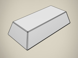 gold ingot Modèle 3D