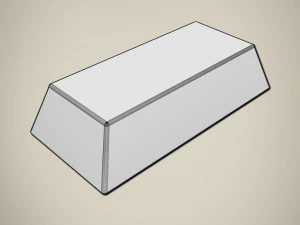 gold ingot 3D Model