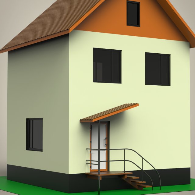 house 3D मॉडल .c4d .max .obj .3ds .fbx .stl .blend 