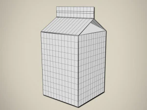 karton po mleku Model 3D
