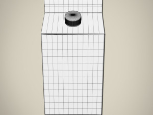 milk carton 3D 模型