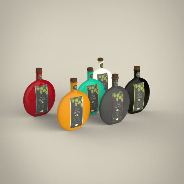 olive oil bottle 3D 모델 .c4d .max .obj .3ds .fbx .stl .blend 