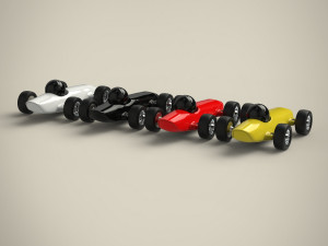 racing toy car set 3D Модель