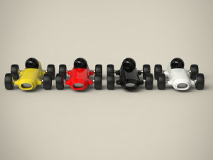 racing toy car set 3D Модель