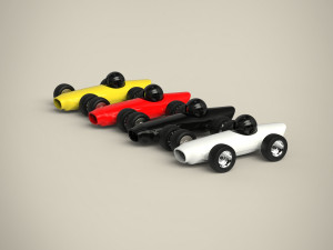 racing toy car set 3D Модель