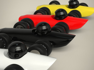 racing toy car set 3D Модель