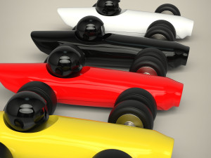 racing toy car set 3D Модель