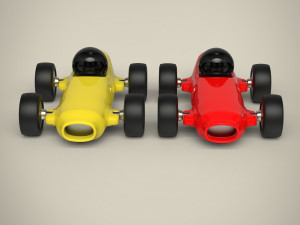 racing toy car set 3D Модель