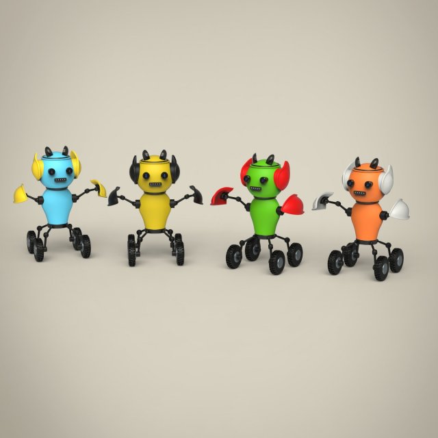 robots Modelo 3D .c4d .max .obj .3ds .fbx .stl .blend 