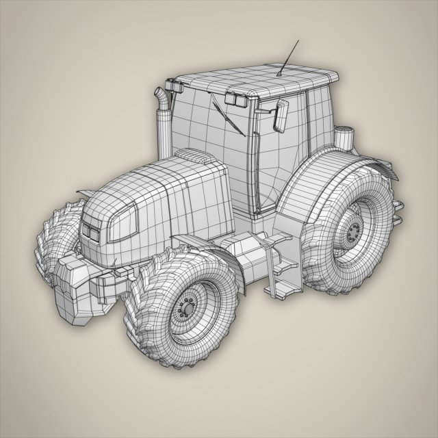 tractor base mesh 3D Модель .c4d .max .obj .3ds .fbx .stl .blend 