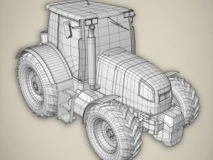 rete di base del trattore Modello 3D