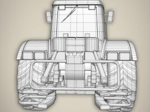 rete di base del trattore Modello 3D