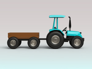 tractor trailer 3D Model