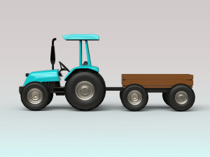 tractor trailer 3D Model