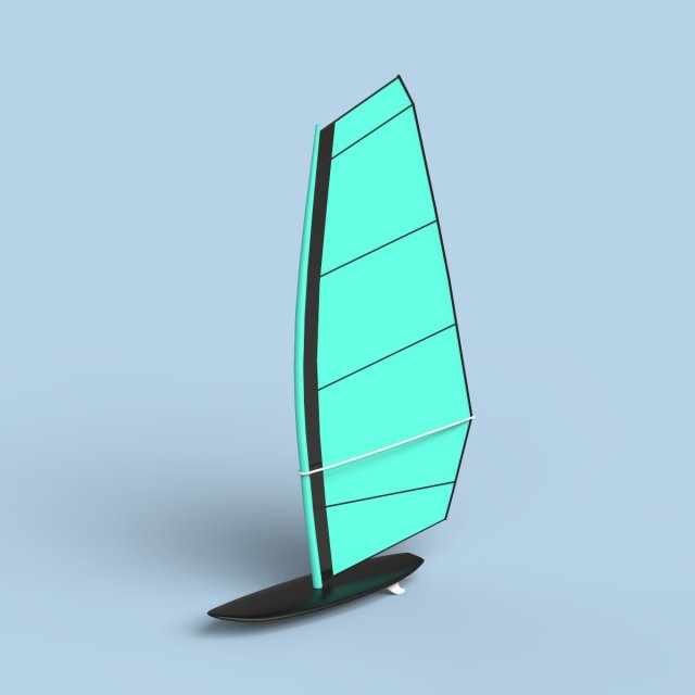windsurf board Modello 3D .c4d .max .obj .3ds .fbx .stl .blend 