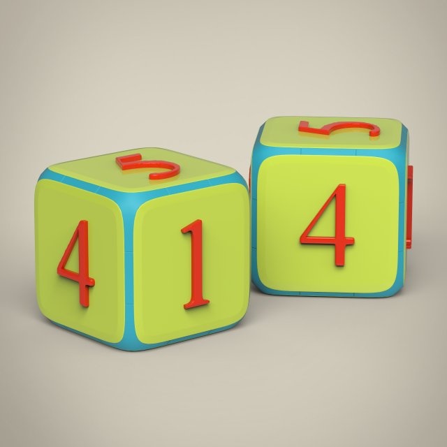 dice 3D 模型 .c4d .max .obj .3ds .fbx .stl .blend 