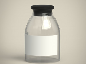 vaccine bottle and syringe 3D Model