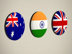 flag badges collections 3D Model