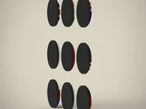 flag badges collections 3D Model