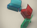 glass bench 3D Models