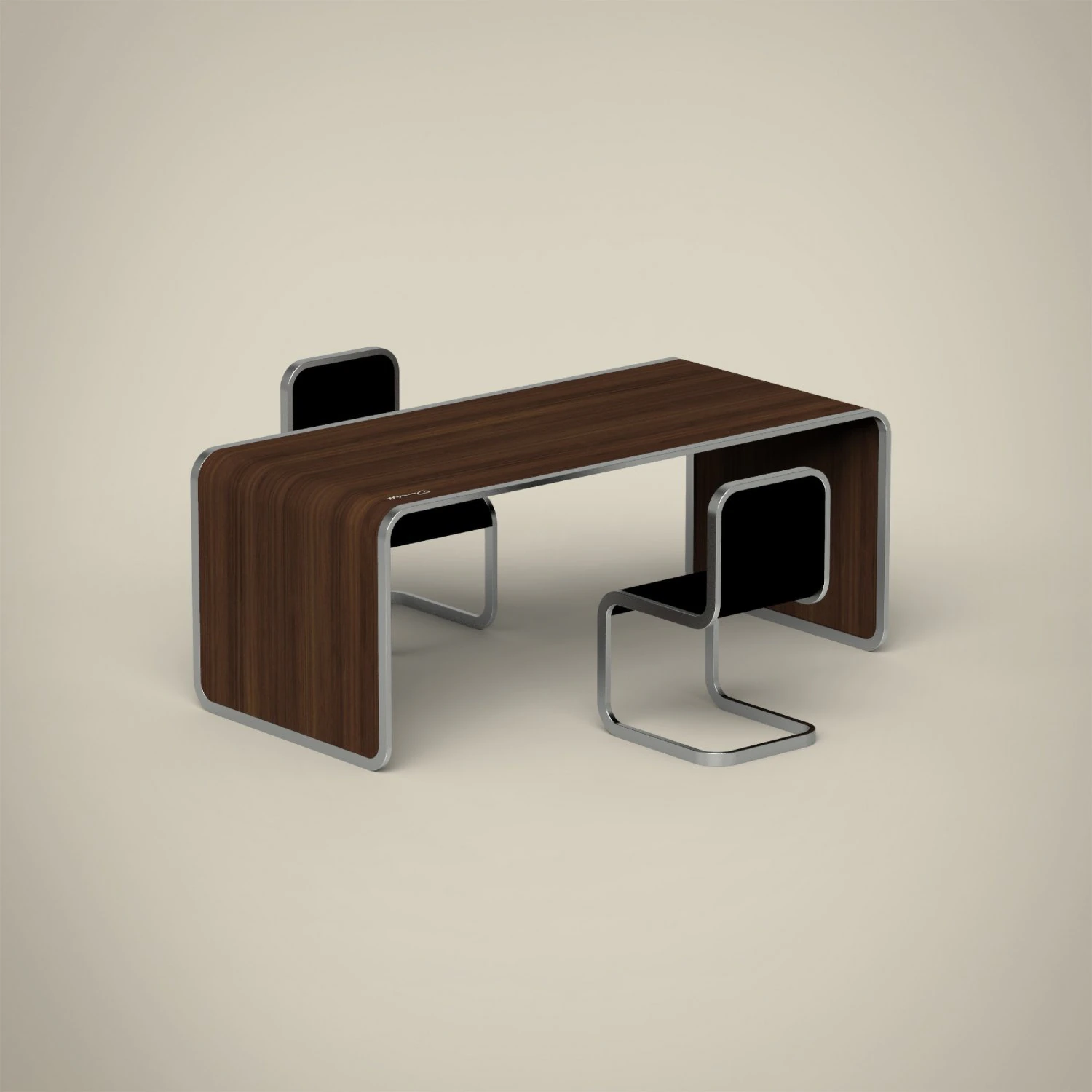 table and chair 3D Model .c4d .max .obj .3ds .fbx .stl .blend 