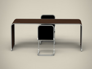 table and chair Modèle 3D