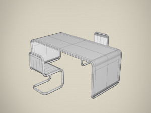 table and chair Modèle 3D