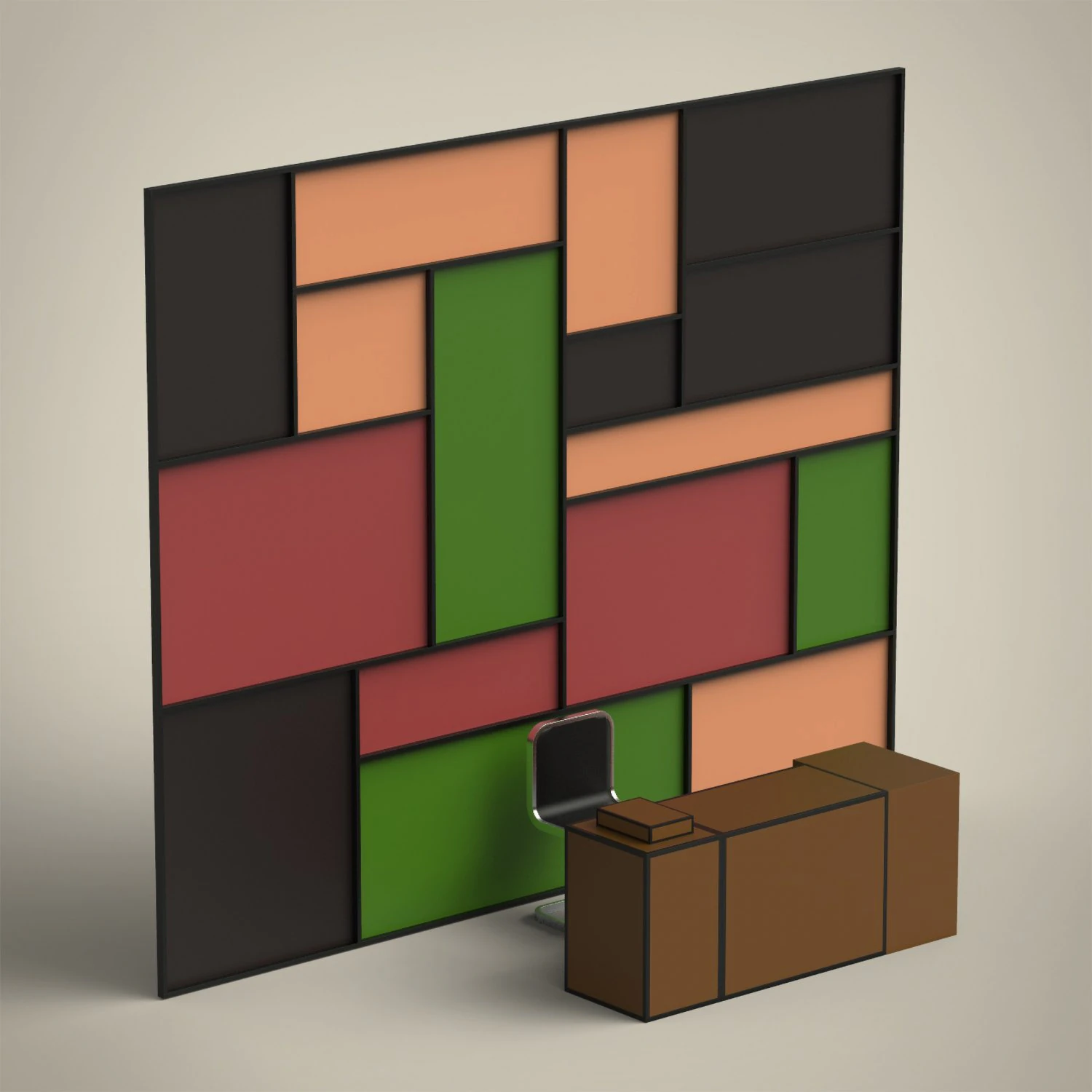 office furniture 3D Model .c4d .max .obj .3ds .fbx .stl .blend