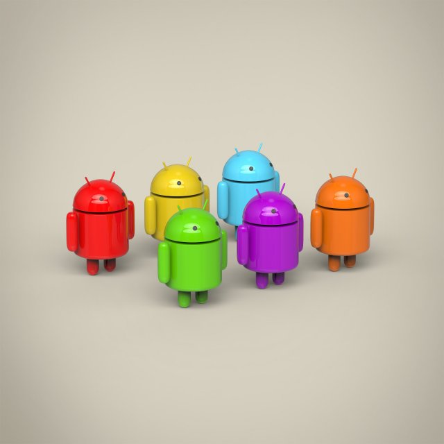 Android Set 3D 모델 .c4d .max .obj .3ds .fbx .stl .blend 