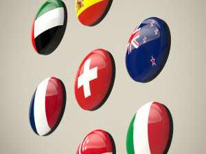 Flag Badges Collections 3D Model