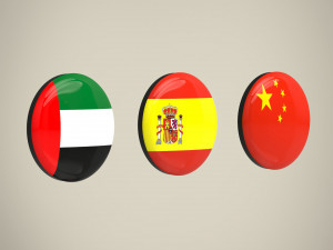 Flag Badges Collections 3D Model