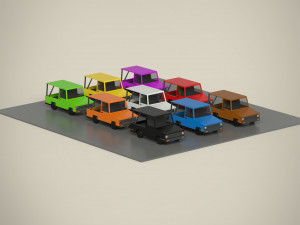 Cartoon Car Collection Modèle 3D