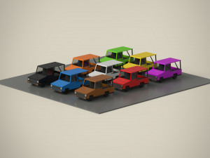 Cartoon Car Collection 3Dモデル