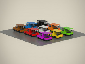 Cartoon Car Collection 3Dモデル