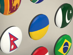 Flag Badges Collections 3D Model