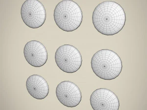 Flag Badges Collections 3D Model