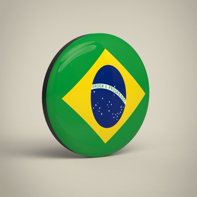 Brazil Badge 3D मॉडल .c4d .max .obj .3ds .fbx .stl .blend 