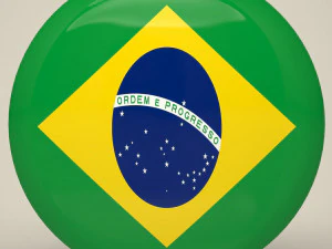 Brazil Badge 3D Model