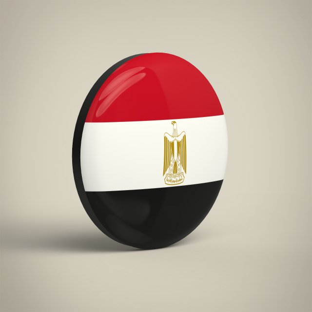 Egypt Badge 3D Model .c4d .max .obj .3ds .fbx .stl .blend 