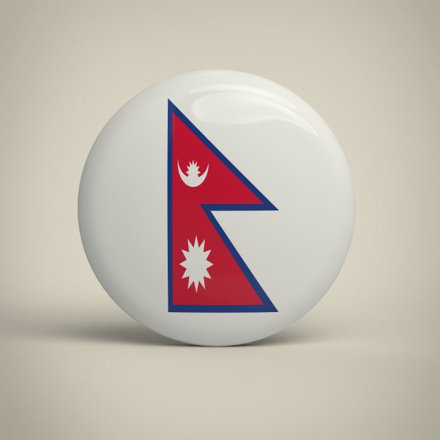 Nepal Badge Model 3D .c4d .max .obj .3ds .fbx .stl .blend 