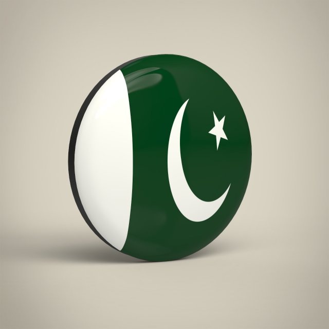 Pakistan Badge Modello 3D .c4d .max .obj .3ds .fbx .stl .blend 