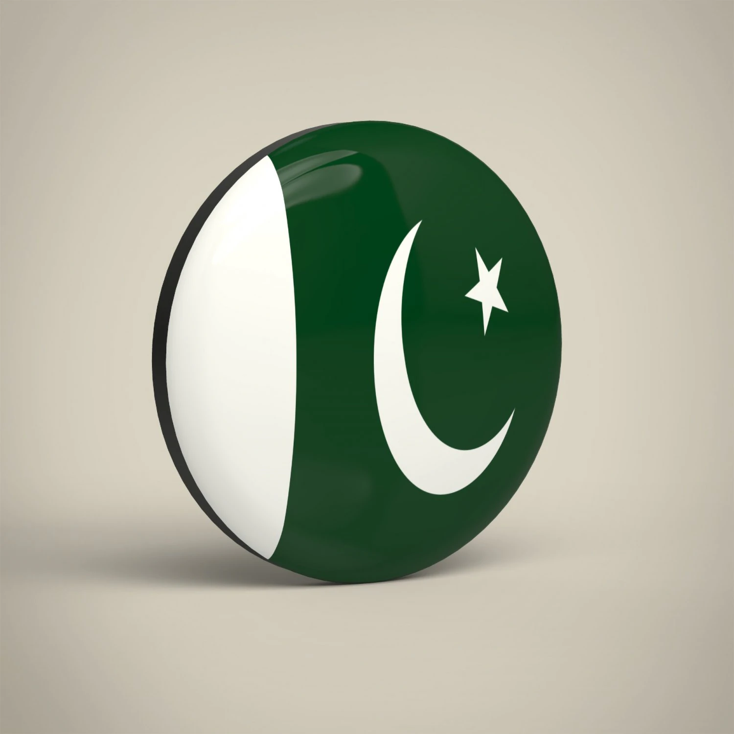 Pakistan Badge 3D Model .c4d .max .obj .3ds .fbx .stl .blend 