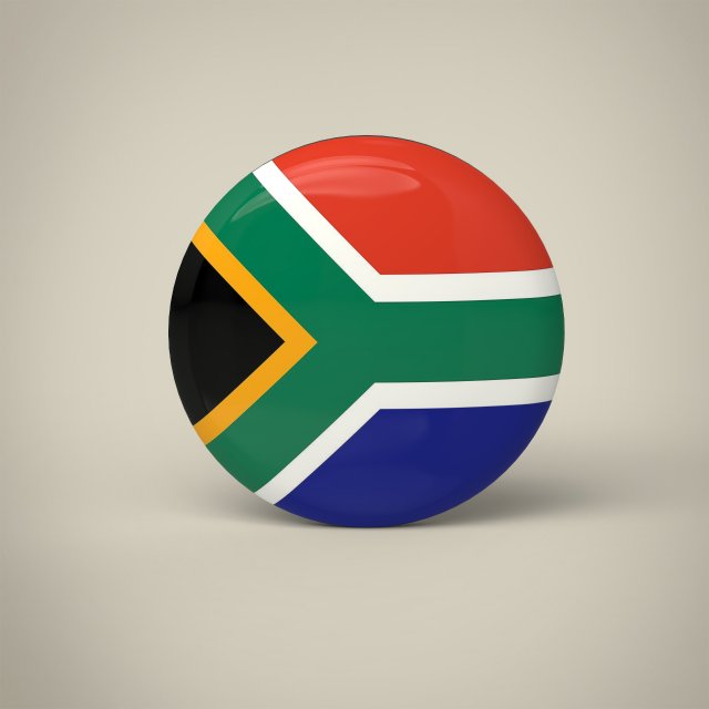 South Africa Badge Model 3D .c4d .max .obj .3ds .fbx .stl .blend 