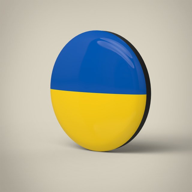 Ukraine Badge Modelo 3D .c4d .max .obj .3ds .fbx .stl .blend 