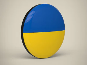 Ukraine Badge 3D Model