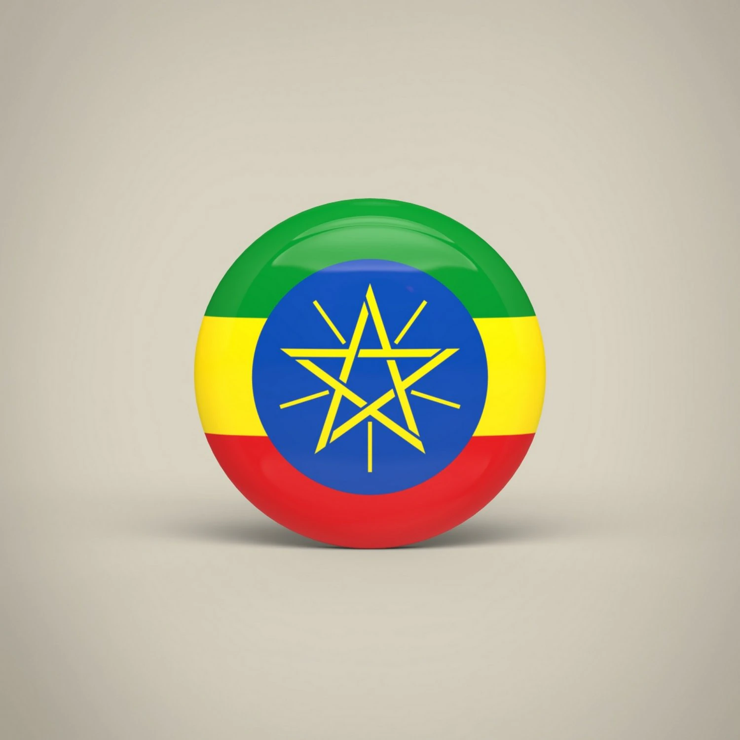 Ethiopia Badge 3D Model .c4d .max .obj .3ds .fbx .stl .blend 
