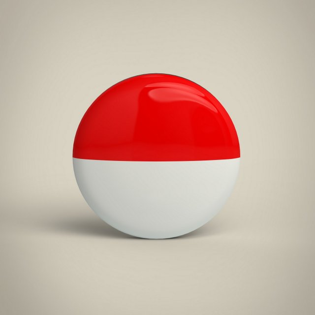 Indonesia Badge 3D मॉडल .c4d .max .obj .3ds .fbx .stl .blend 