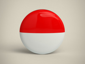 Indonesia Badge Modèle 3D
