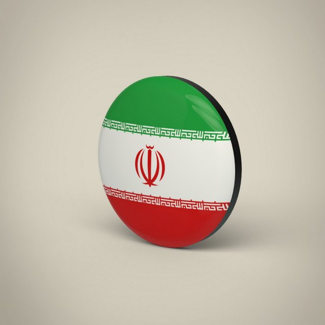 Iran Badge Modelo 3D .c4d .max .obj .3ds .fbx .stl .blend 