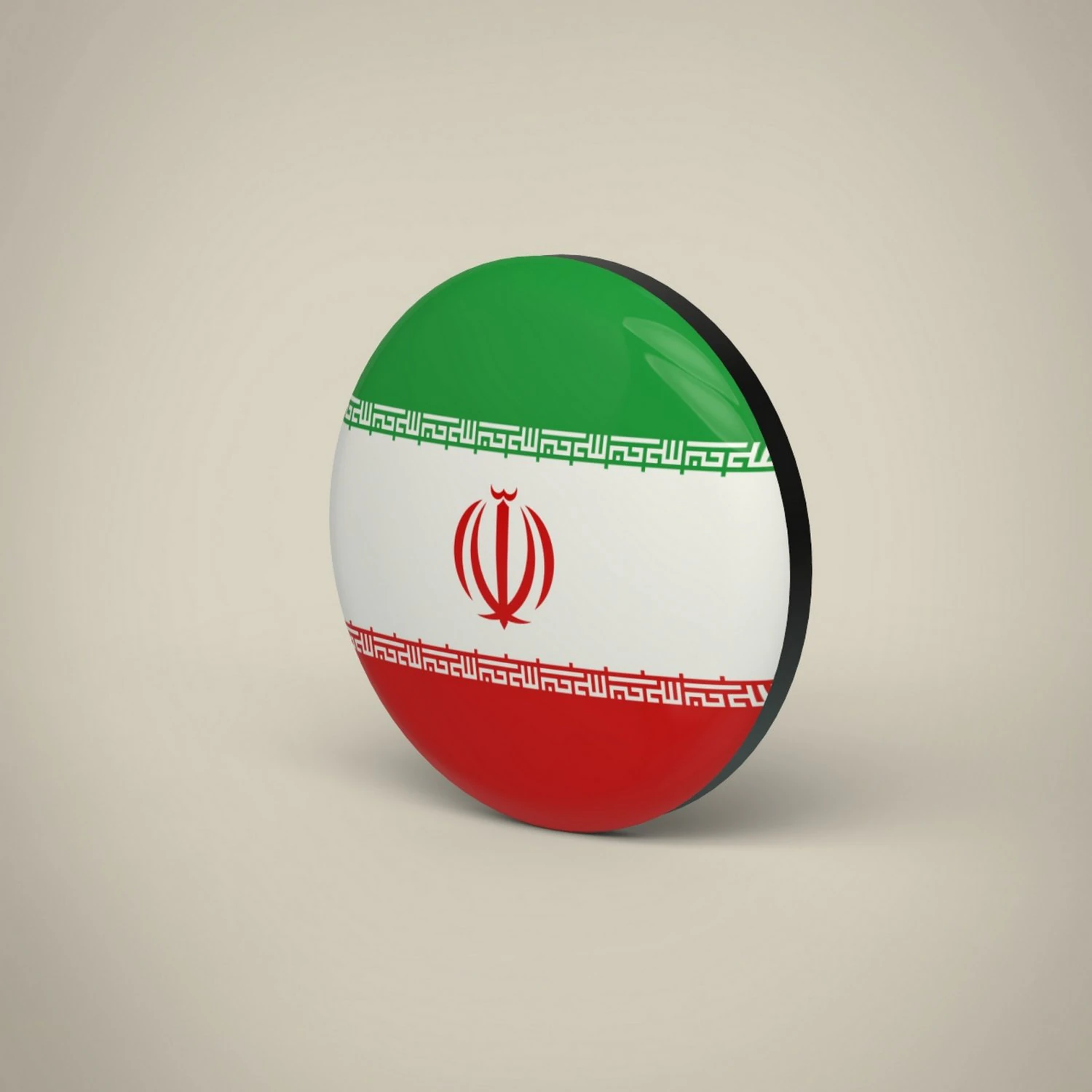Iran Badge 3D Model .c4d .max .obj .3ds .fbx .stl .blend 
